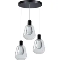 Eth Lampe suspendue 3 lumières Gary verre