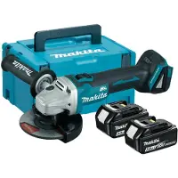 Makita DGA506RTJ Meuleuse D'angle Sans-fil - 18V Li-ion - 2 Batteries 5,0 Ah - Coffret - 125 Mm - Sofstart - Brushless