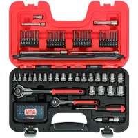 Bahco Jeu de cliquets à tête articulée 93 pièces 1/4 & 3/8 (1/4", 3/8")