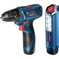 Bosch Perceuse visseuse à batterie - - GSR120-LI - 12V - 2,0Ah - Lampe GLI 12V-300