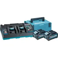 Makita XGT 40V Max Li-ion Set De Démarrage - 2 Batteries 4,0 Ah - + Duol Vein In Mbox