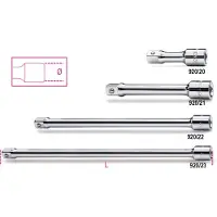 Beta Utensili 255 Mm Male/female 1/2 Extensor For Frame Wrench Argenté