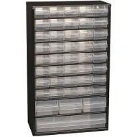 Raaco Magasin pour petites pièces Largeur 306 x profondeur 150 x hauteur 510mm 44 tiroirs avec trou de suspension Boîtier en acier / PP - 132114 CABINET C 44