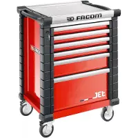 Facom Servante d'atelier vide JET.6M3A - 6 tiroirs - rouge