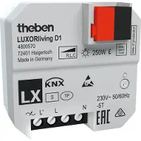 Theben LUXORliving D1 - Acteur de variation encastré, 1 canal, pour lampes à économie d'énergie dimmables