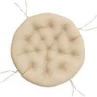 vidaXL Coussin rond beige Ø 100 x11 cm tissu oxford
