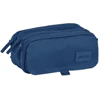 Safta Basic Marine Big Triple Trousse à crayons bleu homme bleu One Size