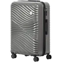 BiggDesign Moods Up Medium Suitcase, 100% ABS Hardshell Luggage with 360° Spinner Wheels, Travel Suitcases with TSA Lock System, Lightweight, Antracite, 24 in