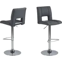 Ebuy24 Sylvia tabouret de bar tissu gris.