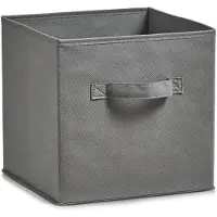 Zeller Panier de rangement gris 26 x 26 x 26 cm,