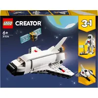 LEGO Creator 3-en-1 31134 Navette spatiale, figurine d'astronaute avec vaisseau spatial, à partir de 6 ans