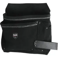 Kwb 906510 - Werkzeughüftgurt - Schwarz - Leder - 5 Taschen - 235 mm - 235 mm (906510)
