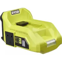 Ryobi Onduleur à batterie RY36BI300A-0 300W, source de courant mobile, inverseur, port USB A et USB C