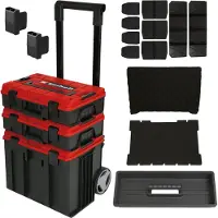 Einhell E-Case Tower – système modulaire de transport avec roulettes et poignée télescopique