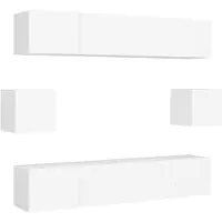 vidaXL Ensemble de 6 meubles TV blanc en bois composite