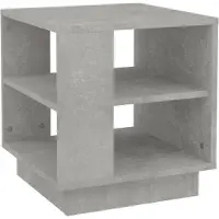 vidaXL Table basse gris béton 40x40x43 cm bois composite