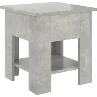 vidaXL Table basse gris béton 40x40x42 cm Bois composite