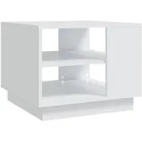 vidaXL Table basse blanche 55x55x43 cm Bois composite