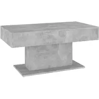 vidaXL Table basse gris béton 96x50x45 cm Bois composite