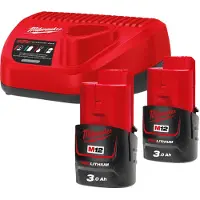 Milwaukee M12nrg-302-nrg Car Battery Rouge