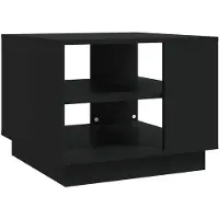 vidaXL Table basse noire 55x55x43 cm Bois composite
