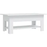 vidaXL Table basse blanche 102x55x42 cm Bois composite