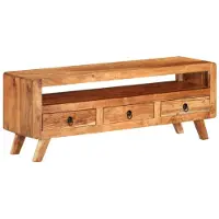 vidaXL Armoire TV 110x30x40 cm en bois massif d'acacia