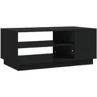 vidaXL Table basse noire 102x55x43 cm Bois composite