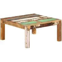 vidaXL Table basse 80x80x40 cm Vieux bois massif