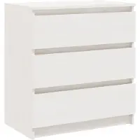 vidaXL Table de chevet Blanc 60x36x64 cm Bois de pin massif