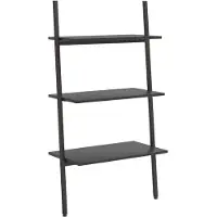 vidaXL Étagère inclinée à 3 niveaux Noir 64x34x116 cm
