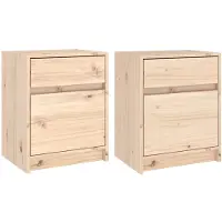 vidaXL Tables de chevet 2 pcs 40x31x50 cm bois de pin massif