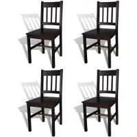 vidaXL Chaises de salle à manger 4 pcs. Pin brun foncé