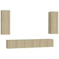 vidaXL Ensemble d'armoires TV 5 pièces en bois composite chêne Sonoma