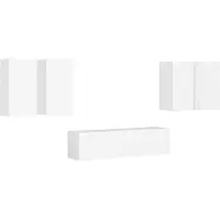 vidaXL Ensemble de 6 meubles TV blanc en bois composite