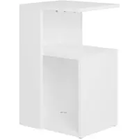 vidaXL Table d'appoint Blanc 36x30x56 cm Bois d’ingénierie