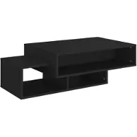 vidaXL Table basse noire 105x55x32 cm Bois composite