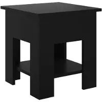 vidaXL Table basse noire 40x40x42 cm Bois composite