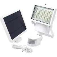 Lumisky Projecteur Solaire Blanc Eclairage Puissant Panneau Solaire Déporté Led Blanc Cooper White H22cm Avec Détecteur De Mouvement