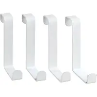 Wenko Patère de porte blanc Lot de 4