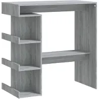 vidaXL Table de bar avec étagère Gris Sonoma 100x50x101,5 cm
