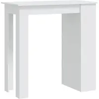 vidaXL Table de bar avec plateau blanc 102x50x103,5 cm Bois composite