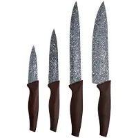 San Ignacio Daimiel, ensemble de couteaux, 4 pièces, couleur marron. Marque Braun, taille unique