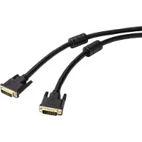 Renkforce Câble De Raccordement Dvi Fiche Mâle Dvi-d 24+1 Pôles, Fiche Mâle Dvi-d 24+1 Pôles 20.00 M Noir Rf-4695150 Blindage Double, Avec Noyau Y143432