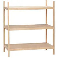 Hubsch Armoire de rangement en bois avec 3 étagères