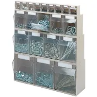 Lockweiler Magasin transparent H 242 x L 600 x P 203 mm blanc - 1500313