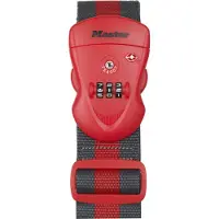 Masterlock 4702EURDRED Gepäckgurt mit Zahlenschloss Rot, 190x6,5x4,8cm