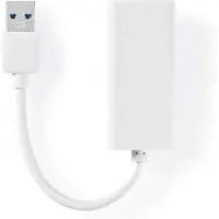 Nedis Adaptateur USB 3.0 USB-A Mâle - RJ45 Femelle 1 Gbit 0,2 m Blanc