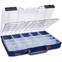 Raaco CarryLite 55 5x10-25/DLU Bleu Polycarbonate (PC), Polypropylène (PP)