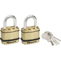 Masterlock Cadenas Excell 2 pcs Acier 45 mm M1BEURT
